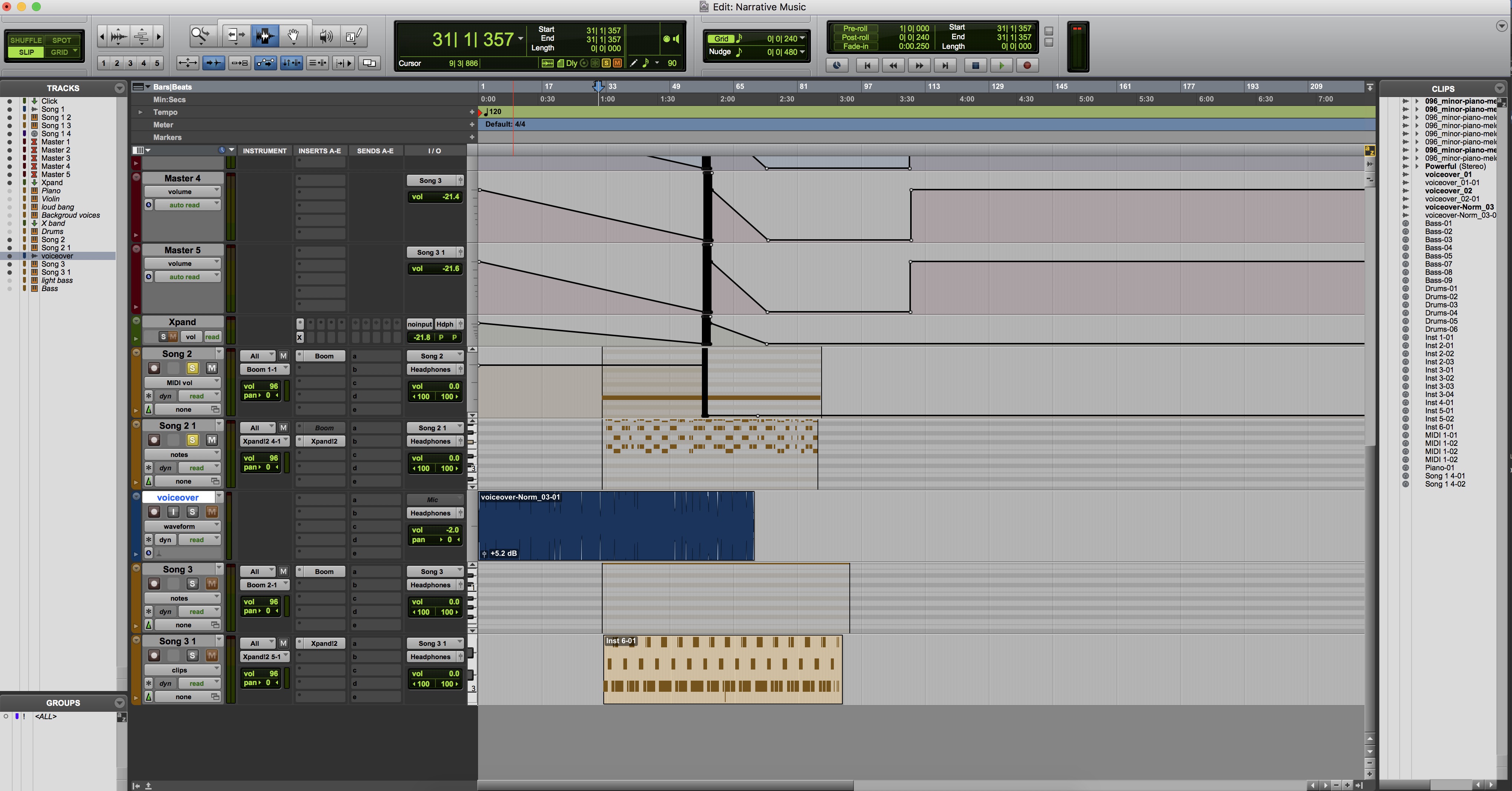 This is a screenshot of my pro tools session.